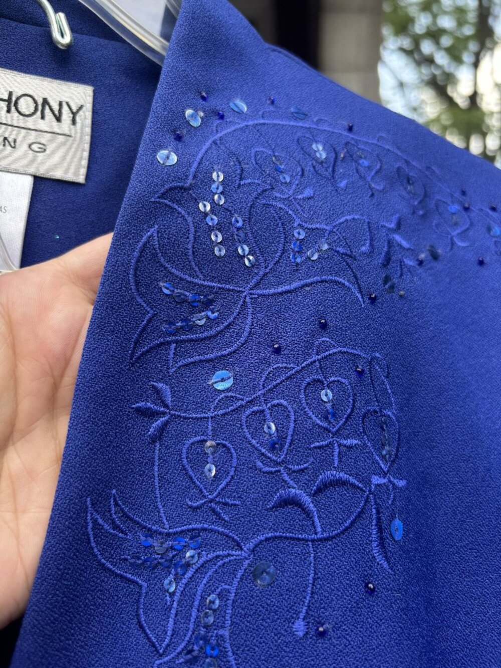 Vintage Royal Blue St. Anthony Evening Jacket Sz 20W